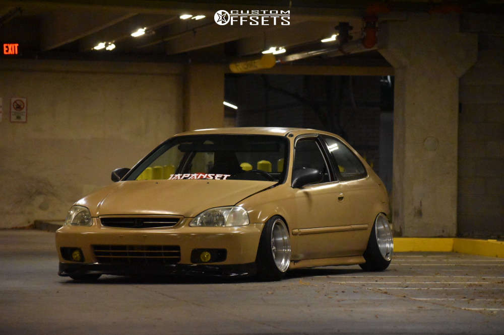 2000 Honda Civic with 15x9 0 JNC Jnc003 and 175/55R15 Hankook N/a