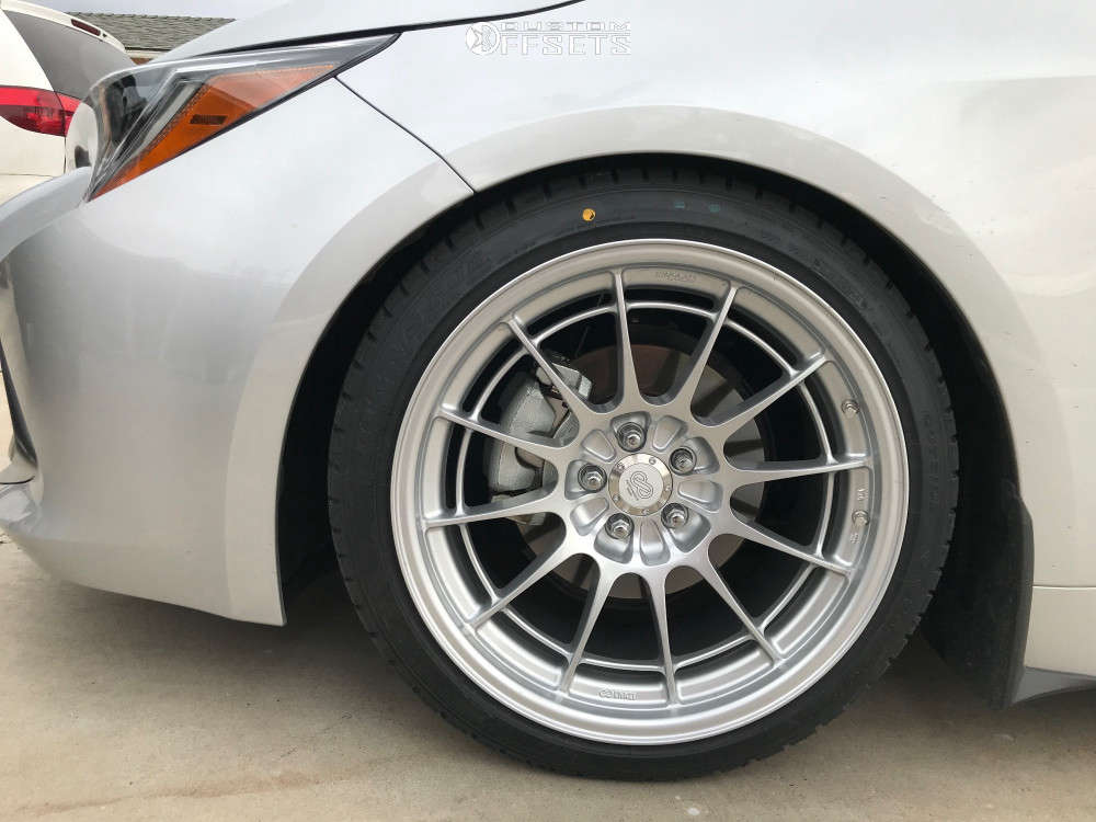 2019 Toyota Corolla with 18x9.5 40 Enkei NT03M and 235/40R18 Sumitomo ...