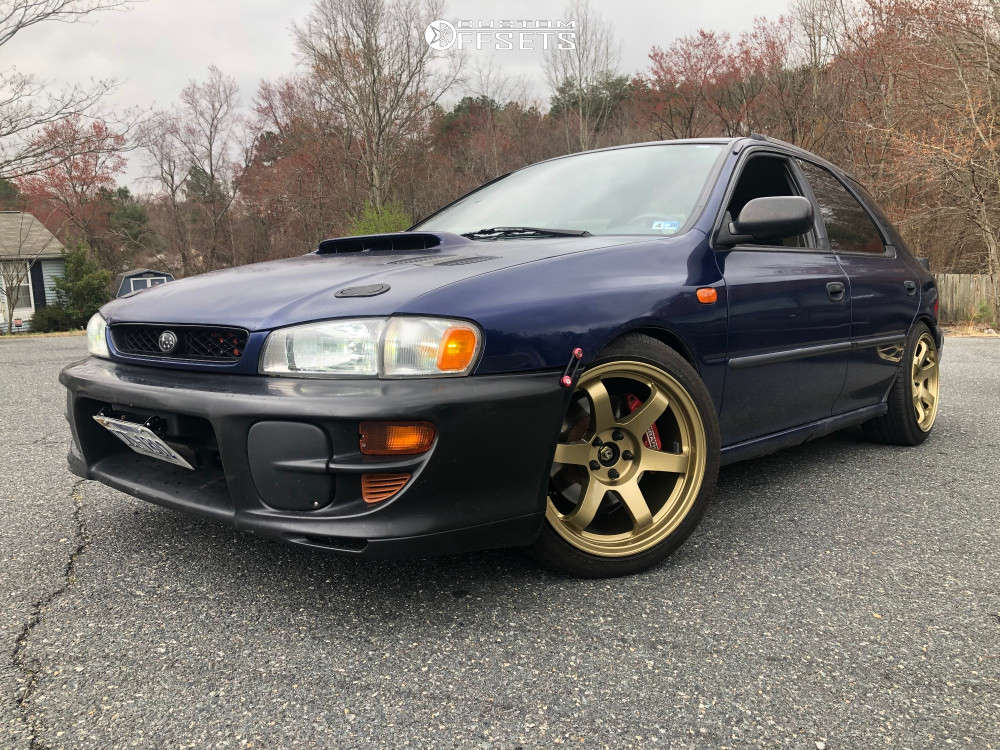 2000 Subaru Impreza with 17x9 42 Rota Grid and 215/40R17 Achilles