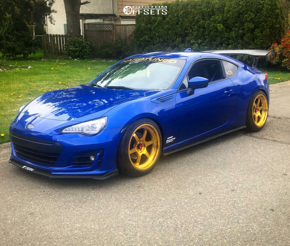 2017 Subaru BRZ with 18x9.5 30 Aodhan Ah08 and 225/45R18 Nokian