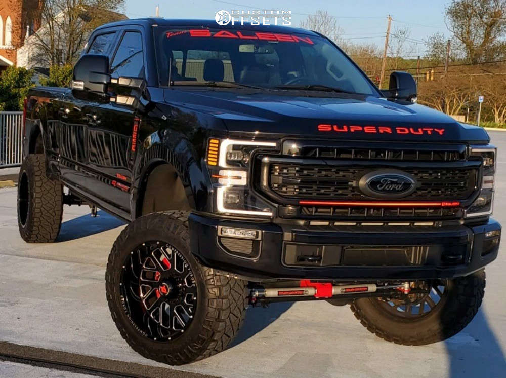 2020 Ford F250 Super Duty with 22x12 44 Axe Offroad Ax2.0 and 37/12.5R22 Nitto Ridge Grappler