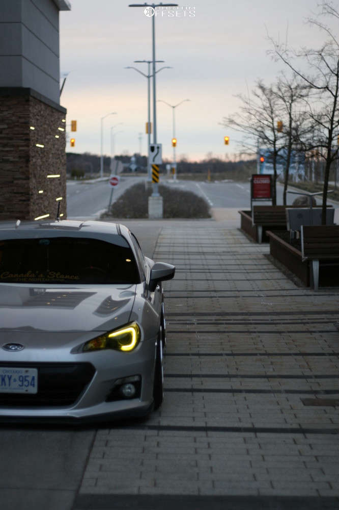 13 Subaru Brz With 18x10 25 Work Vs Ss And 225 40r18 Federal Ss595 And Air Suspension Custom Offsets