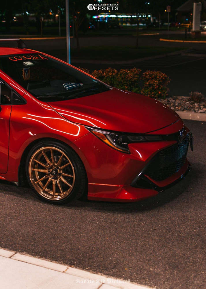 Eva Racing Corolla 2019 Toyota Corolla with 19x9.5 35 Cosmis Racing R1 and 225/40R19 ...