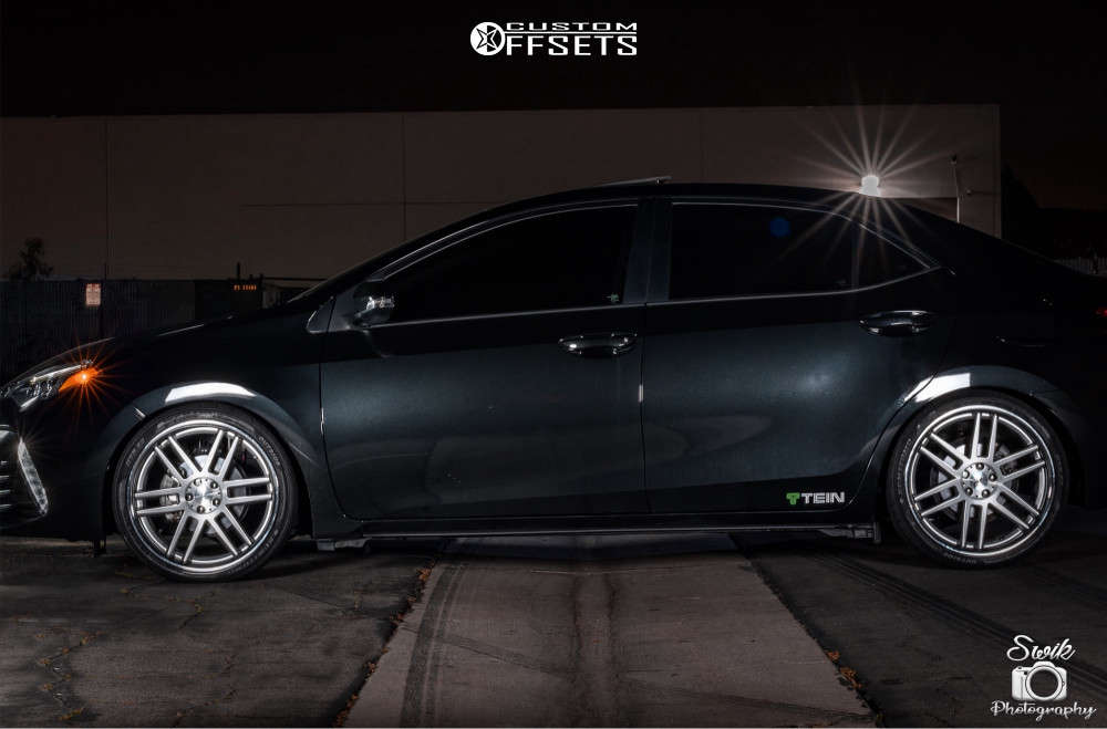 2017 Toyota Corolla with 19x8 35 TSW Rouen and 235/35R19 Falken Azenis ...