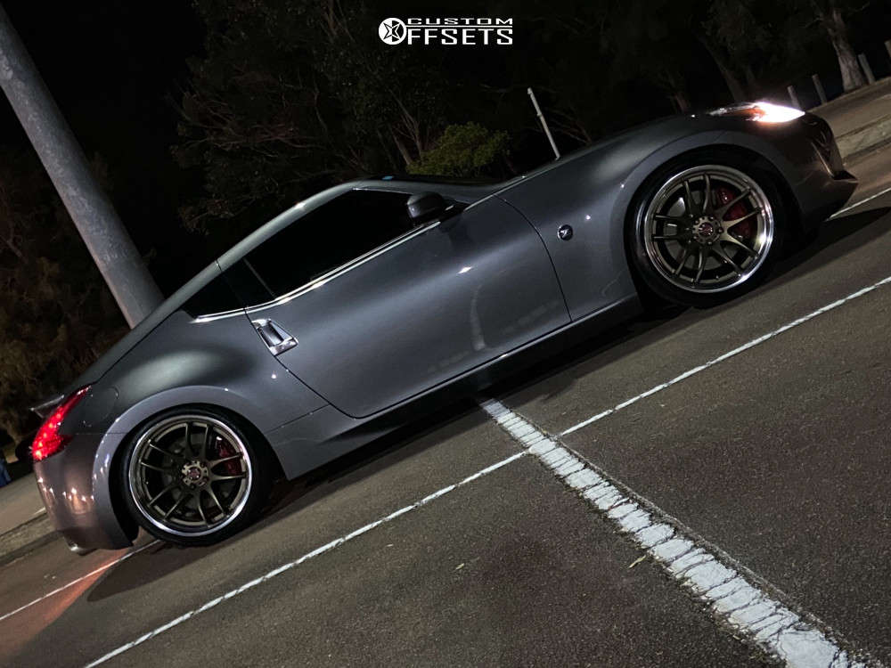 2015 Nissan 370Z with 20x10.5 35 Work Emotion Cr 2p and 245/35R20 Nitto ...
