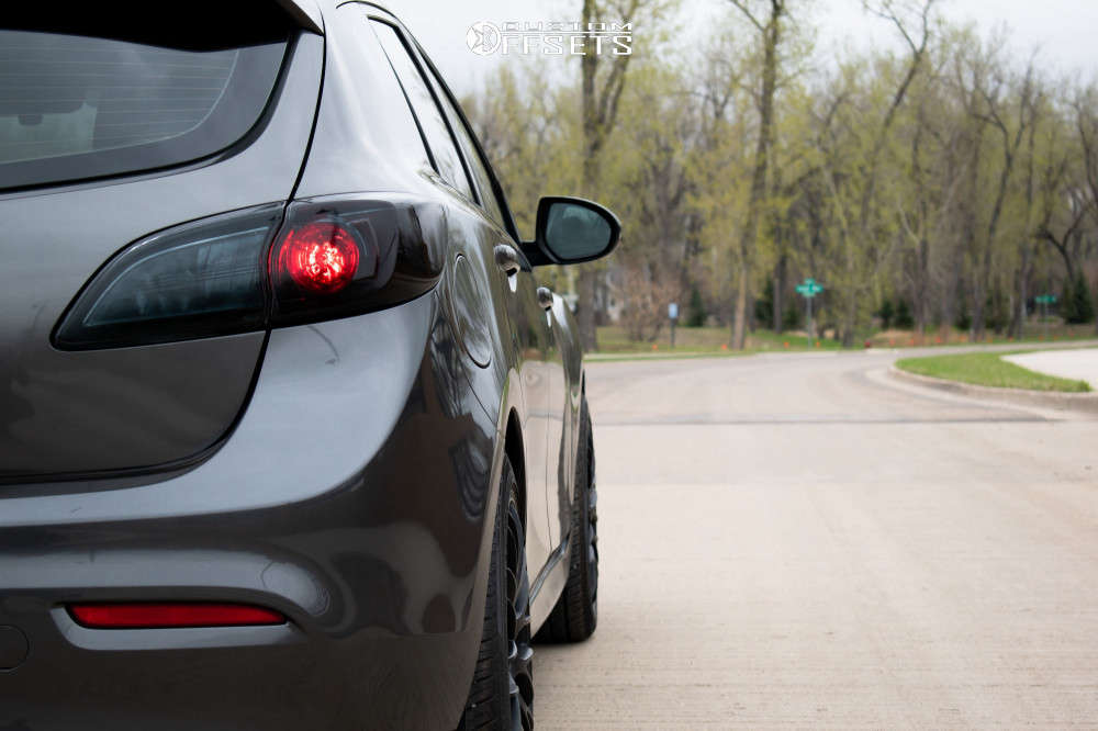 2012 Mazda 3 with 18x8.5 25 Tenzo R Type-m V.1 and 225/45R18 General ...