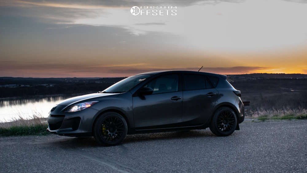 2012 Mazda 3 with 18x8.5 25 Tenzo R Type-m V.1 and 225/45R18 General ...