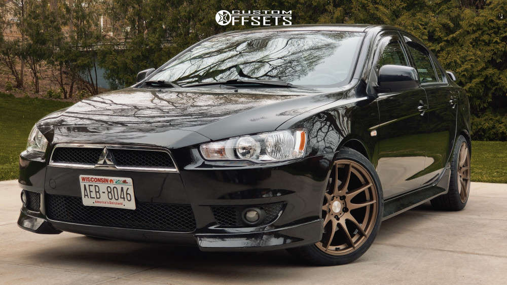 ランターン 2010 2010 Mitsubishi Lancer with 18x8.5 35 AVID1 AV32 and 225