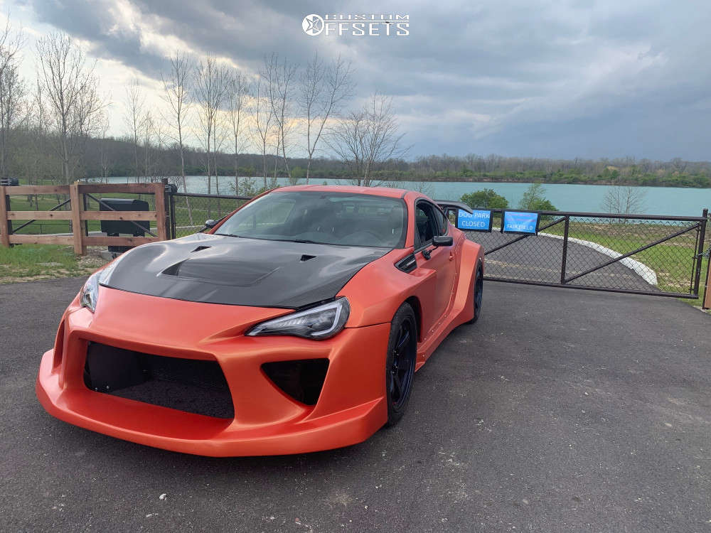 2017 Toyota 86 with 18x10 30 Volk Te37sl and 285/35R18 Continental