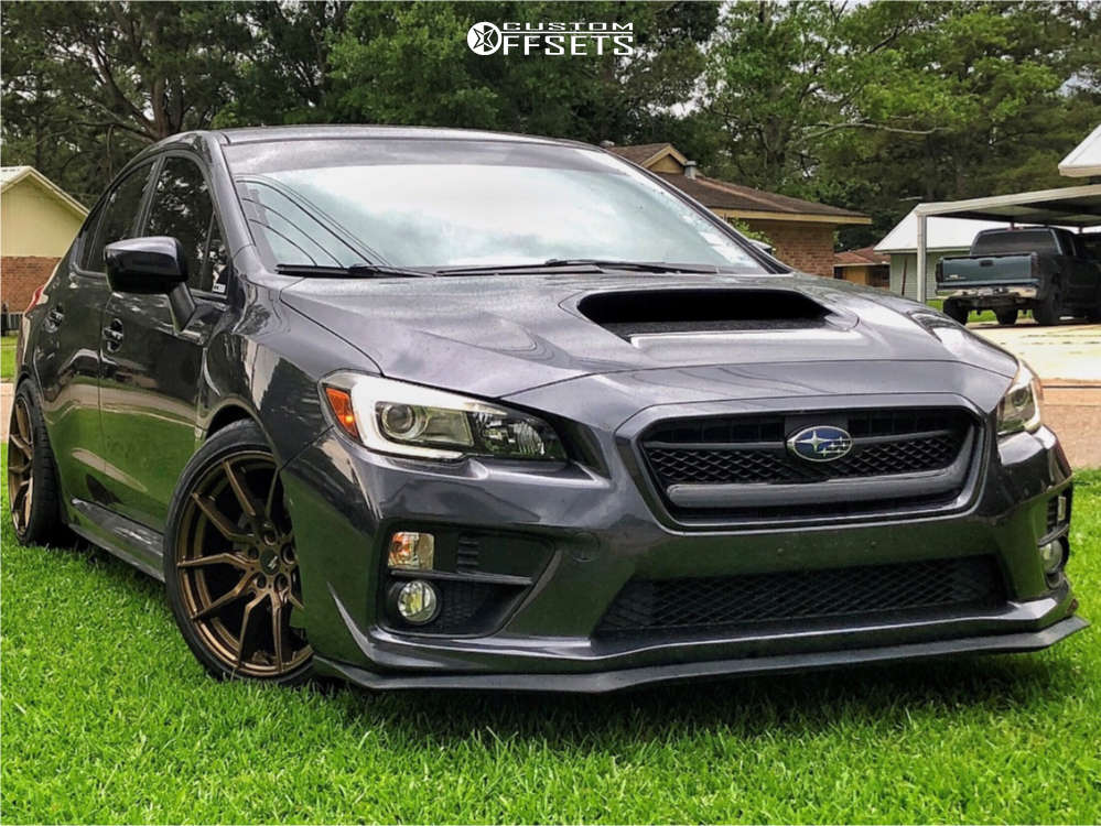 2017 Subaru WRX with 18x9.5 22 Option Lab R716 and 245/40R18
