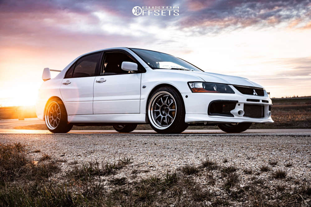 2003 Mitsubishi Lancer with 18x10.5 25 SSR Sp3 and 255/35R18 Nitto