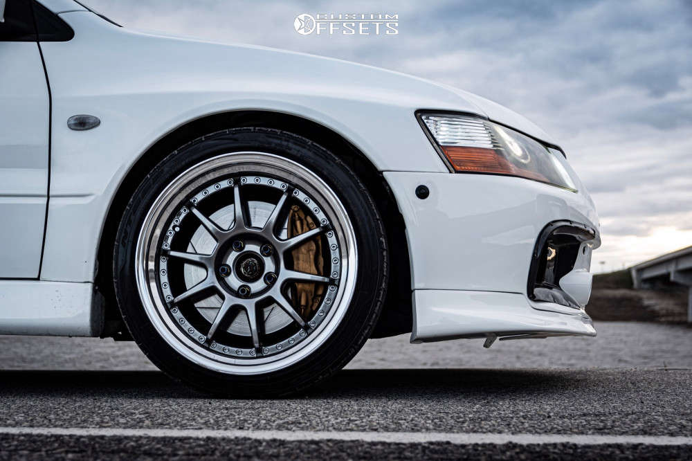 2003 Mitsubishi Lancer with 18x10.5 25 SSR Sp3 and 255/35R18 Nitto