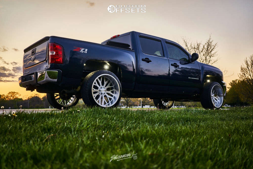 2012 Chevrolet Silverado 1500 with 24x12 -44 Axe Offroad Ax1.1 and 305 ...