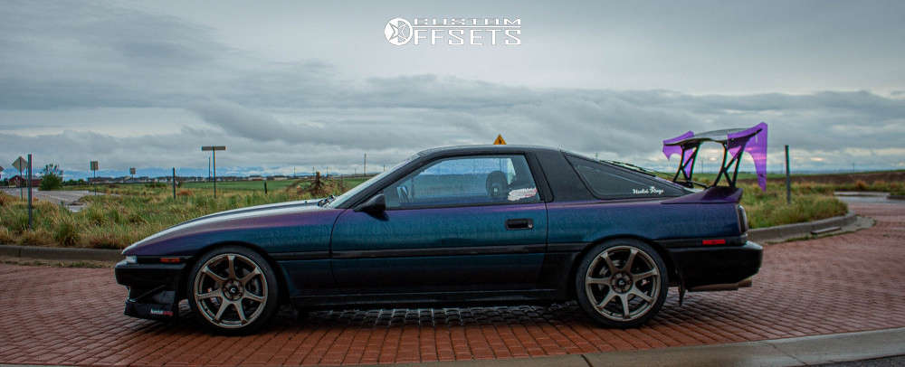 1988 Toyota Supra with 18x9 25 Cosmis Racing Mr7 and 225/40R18
