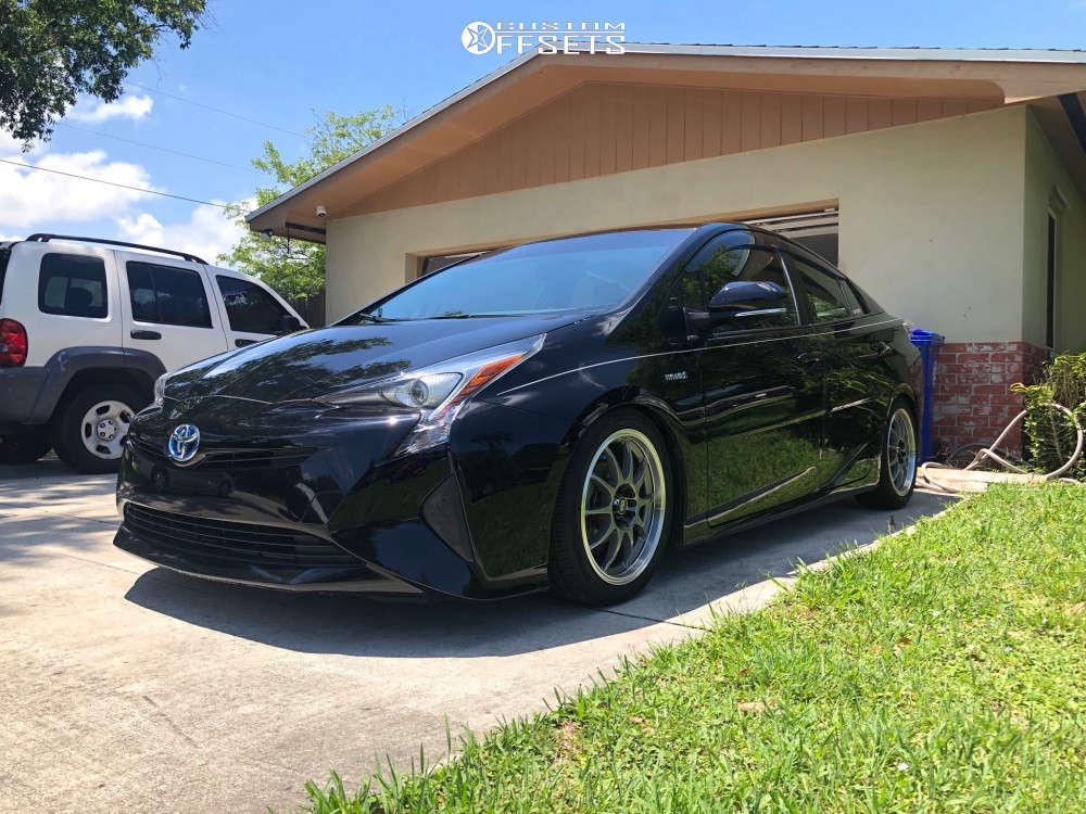 2016 Toyota Prius with 17x7 38 Enkei J10 and 215/45R17 Hankook Ventus ...