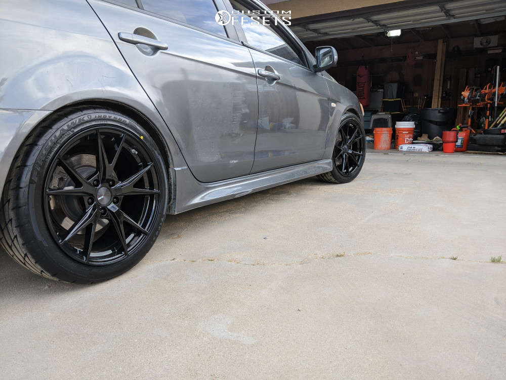 2010 Mitsubishi Lancer with 18x8 35 Enkei Phoenix and 235/40R18