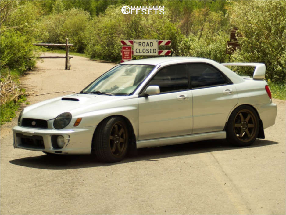 2002 Subaru WRX with 18x8.5 44 Rota Grid and 245/40R18