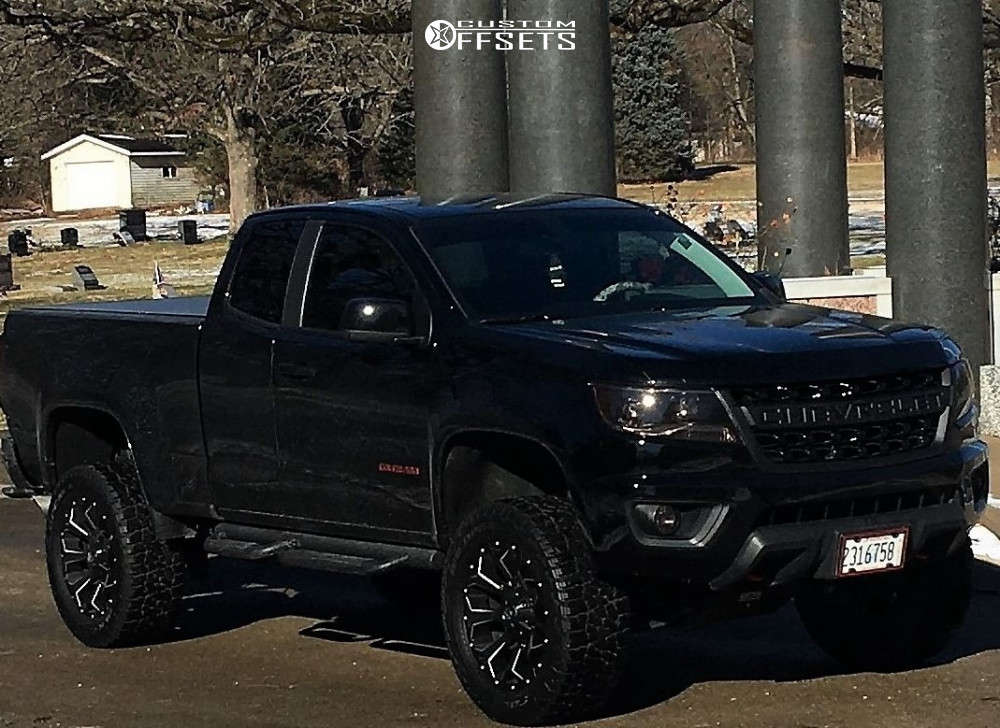 2018 Chevrolet Colorado with 20x9 7 Fuel Assault and 305/55R20 Falken