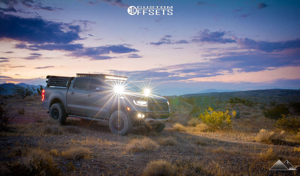 2019 Ford Ranger with 18x8.5 0 Black Rhino Sandstorm and 275/65R18 ...