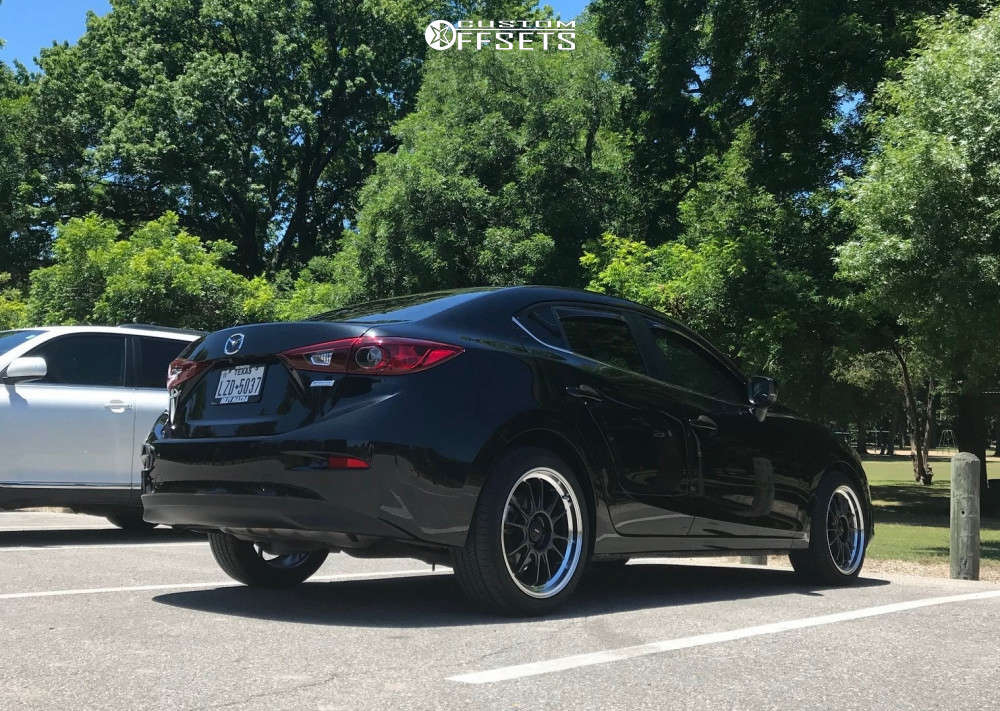 2018 Mazda 3 with 18x8.5 35 Konig Hypergram and 225/45R18 Yokohama