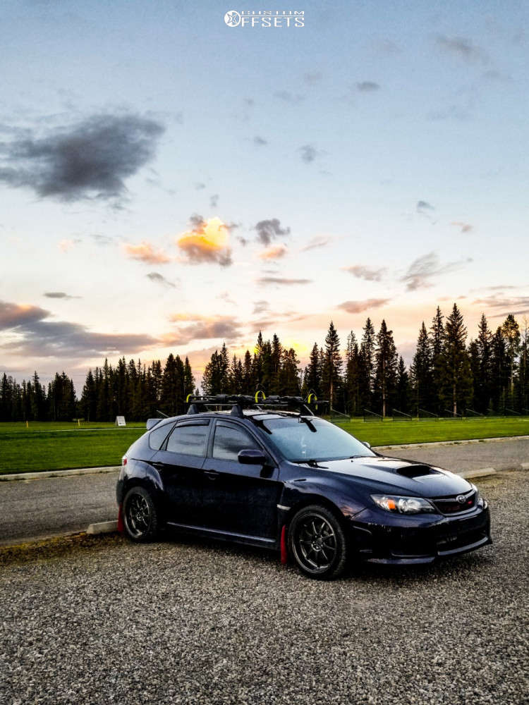 2011 Subaru WRX with 18x9.5 38 Rota P1r and 265/35R18 Bridgestone ...