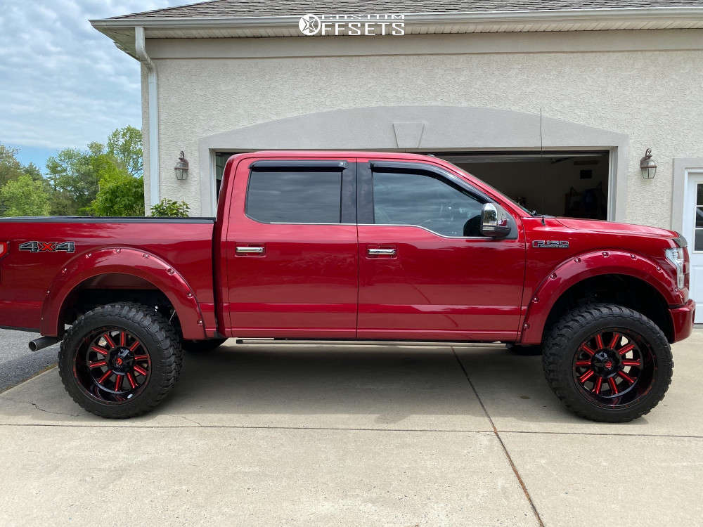2016 Ford F150 with 22x12 44 Fuel Hardline and 35/12.5R22 Toyo Tires Open Country M/t and