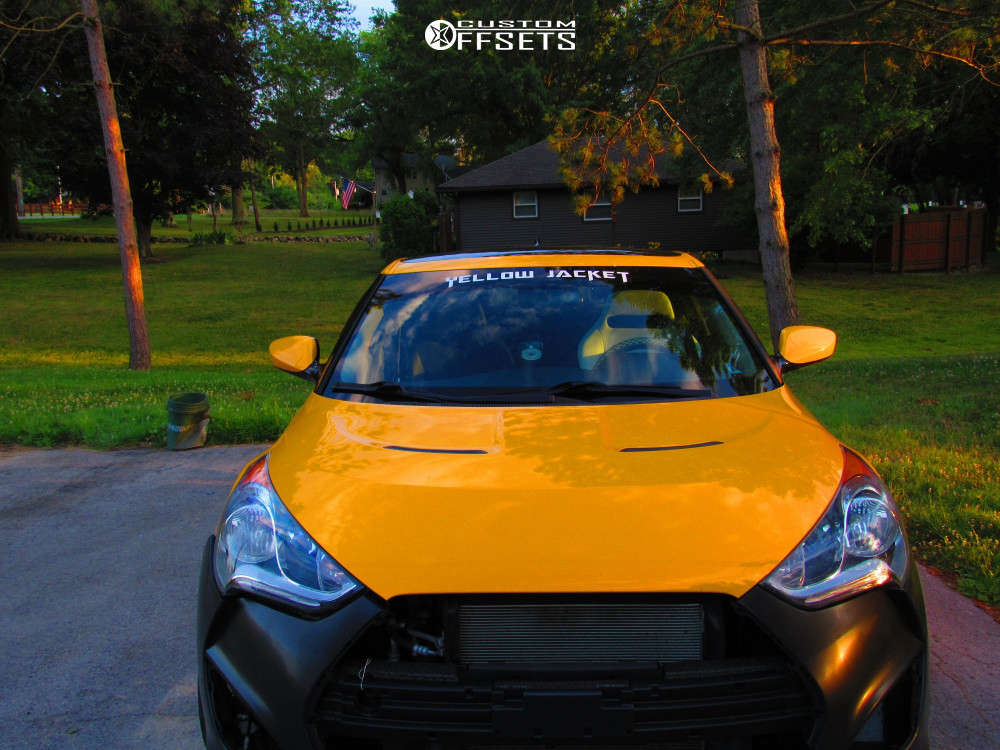 2014 Hyundai Veloster with 18x9 25 Cosmis Racing Mr7 and 235/40R18 Toyo