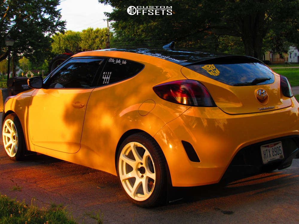 2014 Hyundai Veloster with 18x9 25 Cosmis Racing Mr7 and 235/40R18 Toyo
