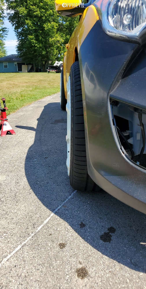 2014 Hyundai Veloster with 18x9 25 Cosmis Racing Mr7 and 235/40R18 Toyo