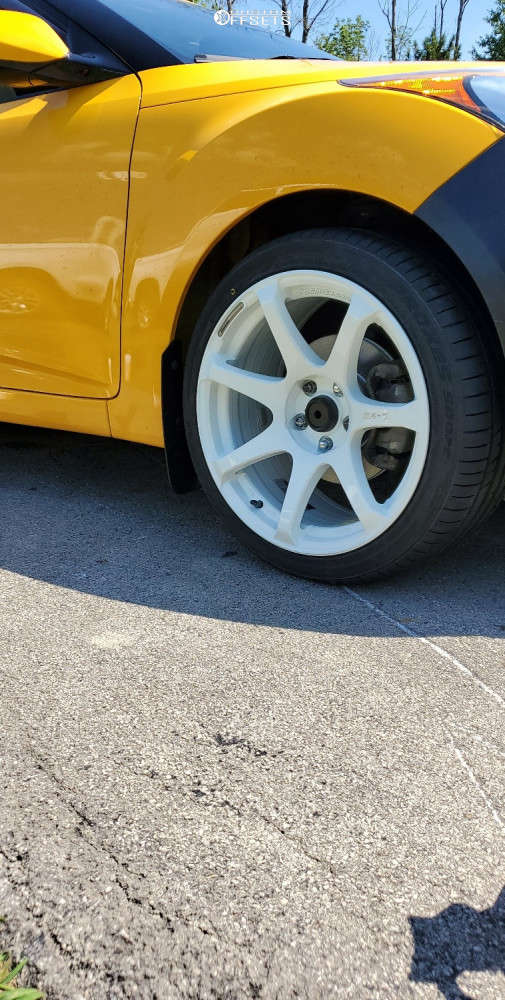 2014 Hyundai Veloster with 18x9 25 Cosmis Racing Mr7 and 235/40R18 Toyo