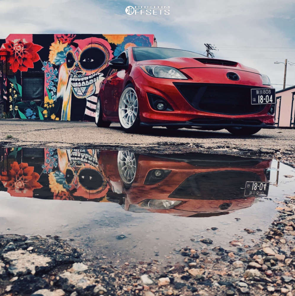 2010 Mazda 3 with 18x9.5 35 JNC Jnc033 and 235/40R18 Nankang NS-25