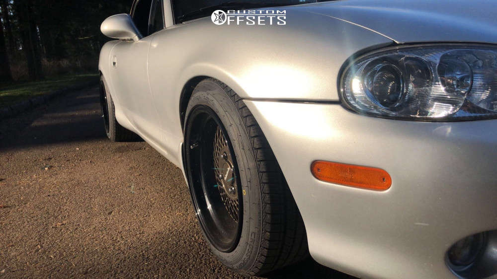 2003 Mazda Miata with 15x8.5 15 Klutch Sl1 and 195/50R15 Nankang