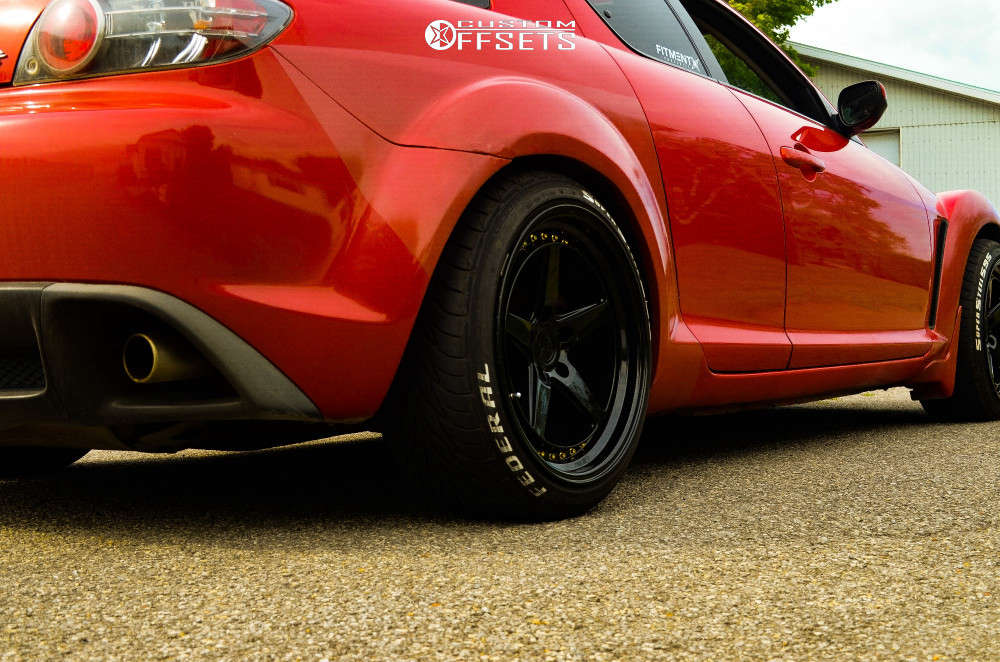 2005 Mazda RX-8 with 18x9.5 15 Aodhan Ds05 and 225/40R18 Federal