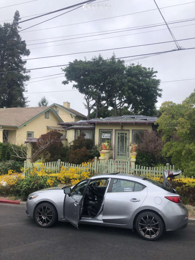 2016 Mazda 3 with 18x8 25 Focal F-20 and 225/40R18 Milestar Ms932
