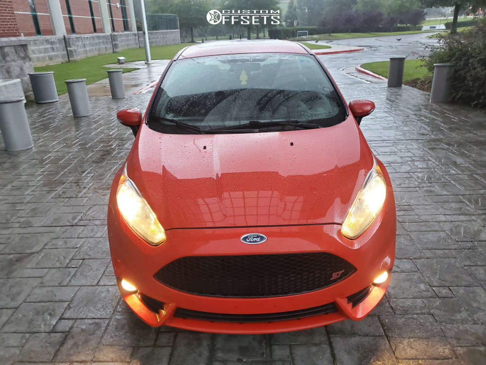 2015 Ford Fiesta with 16x7 42 Enkei J10 and 205/45R16 Firestone ...