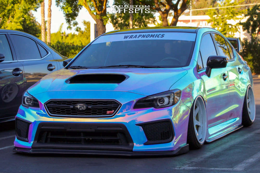 2018 Subaru WRX STI with 18x9.5 10 Cosmis Racing XT-006R and 225