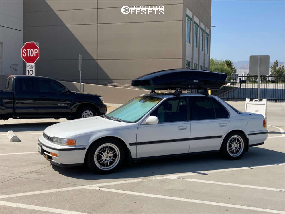 1992 Honda Accord with 16x7 43 Enkei RPF1 and 205/50R16 Goodyear