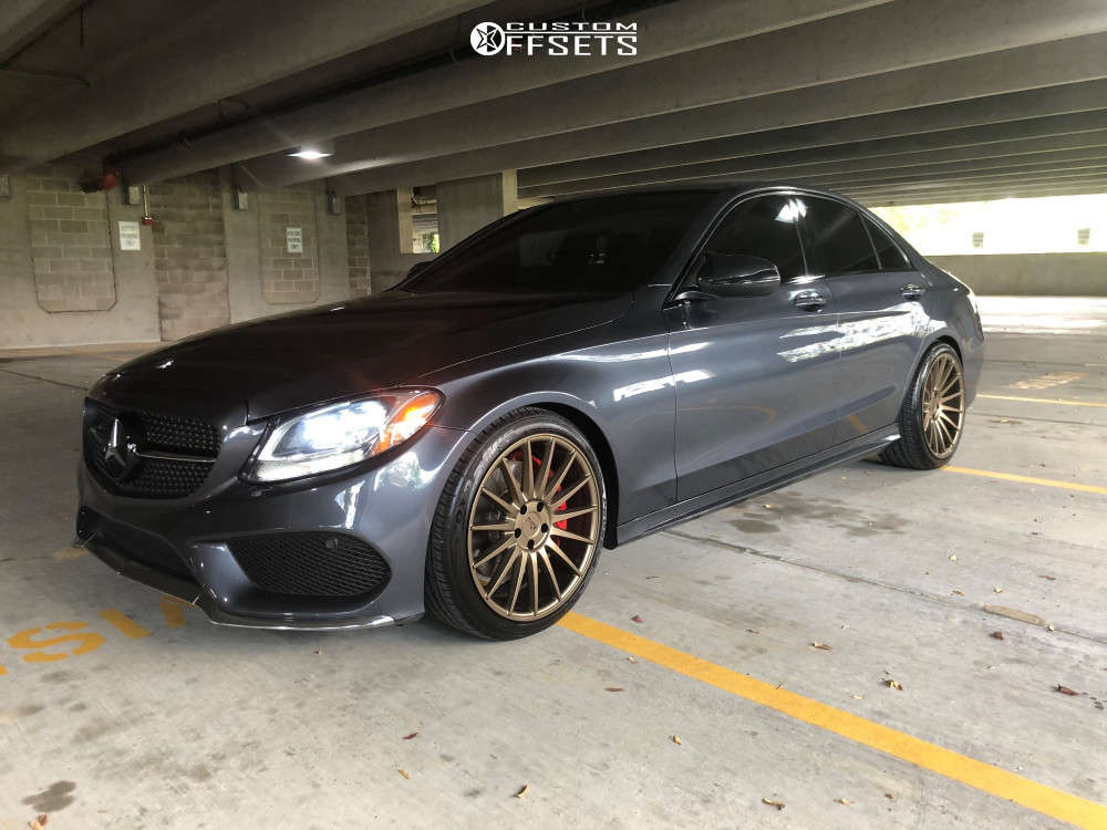 2015 MercedesBenz C300 with 19x8.5 42 Niche Form and 225/40R19 Toyo