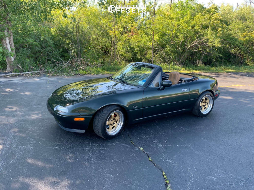 1997 Mazda Miata with 15x8 20 Aodhan Ah03 and 205/50R15 Nitto Neo