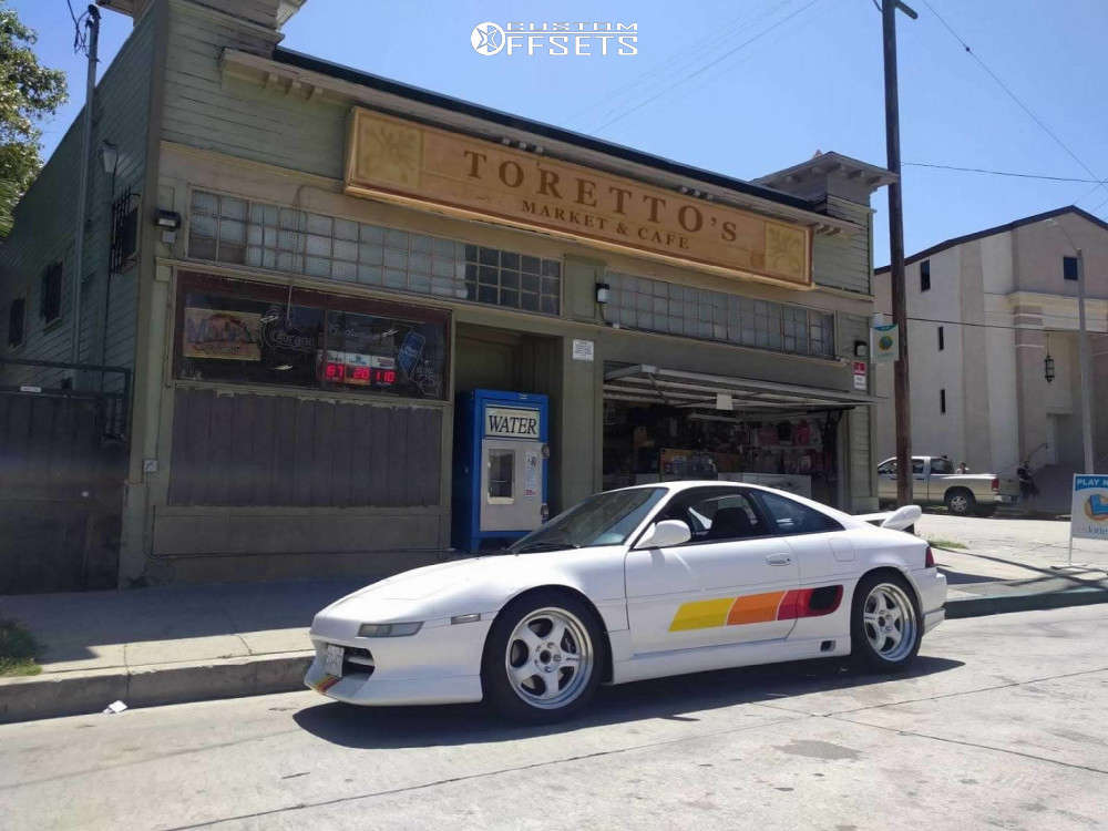 1994 Toyota MR2 with 17x8 40 Work Meister S12p and 215/45R17