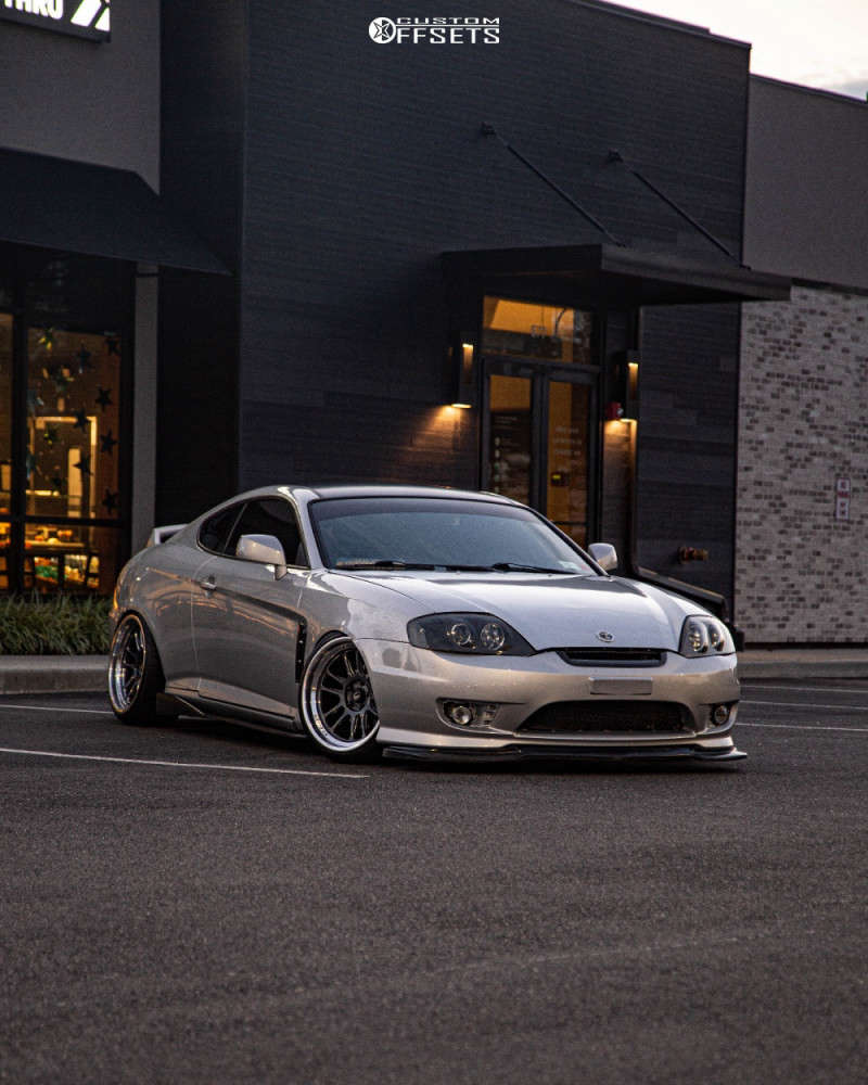 2004 Hyundai Tiburon with 18x9.5 10 Cosmis Racing XT-206R and 225/35R18 ...