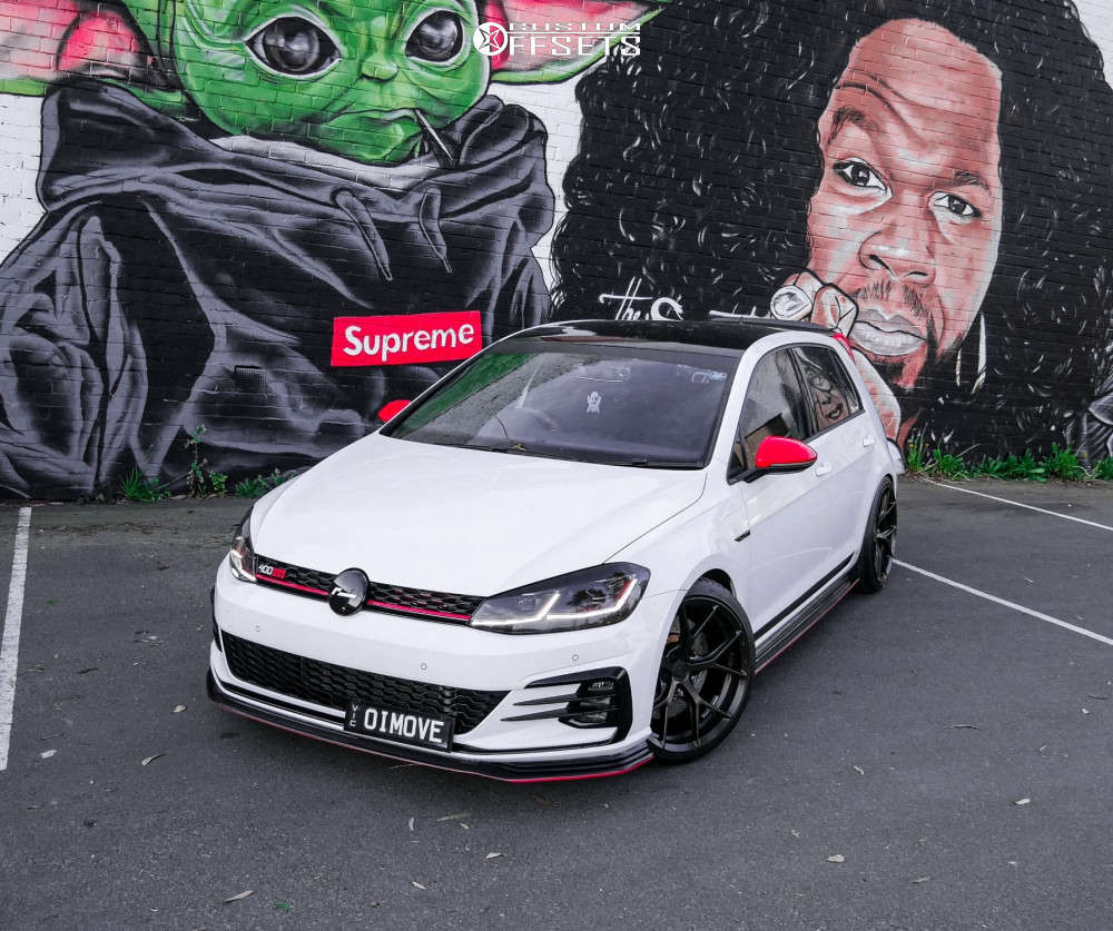 2019 Volkswagen GTI with 19x9.5 43 Koya SF10 and 245/35R19 Hankook
