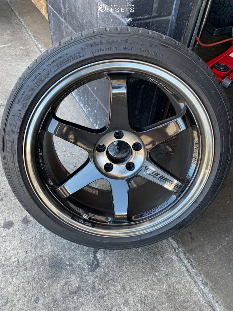 Q49 Vmini Rear 2016 INFINITI Q50 with 19x9.5 22 Volk Te37sl and 245/40R19 Michelin ...