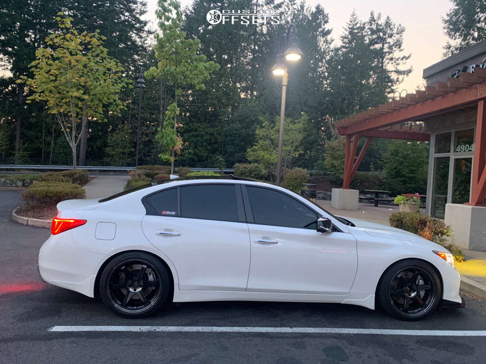 Q49 Vmini Rear 2016 INFINITI Q50 with 19x9.5 22 Volk Te37sl and 245/40R19 Michelin ...