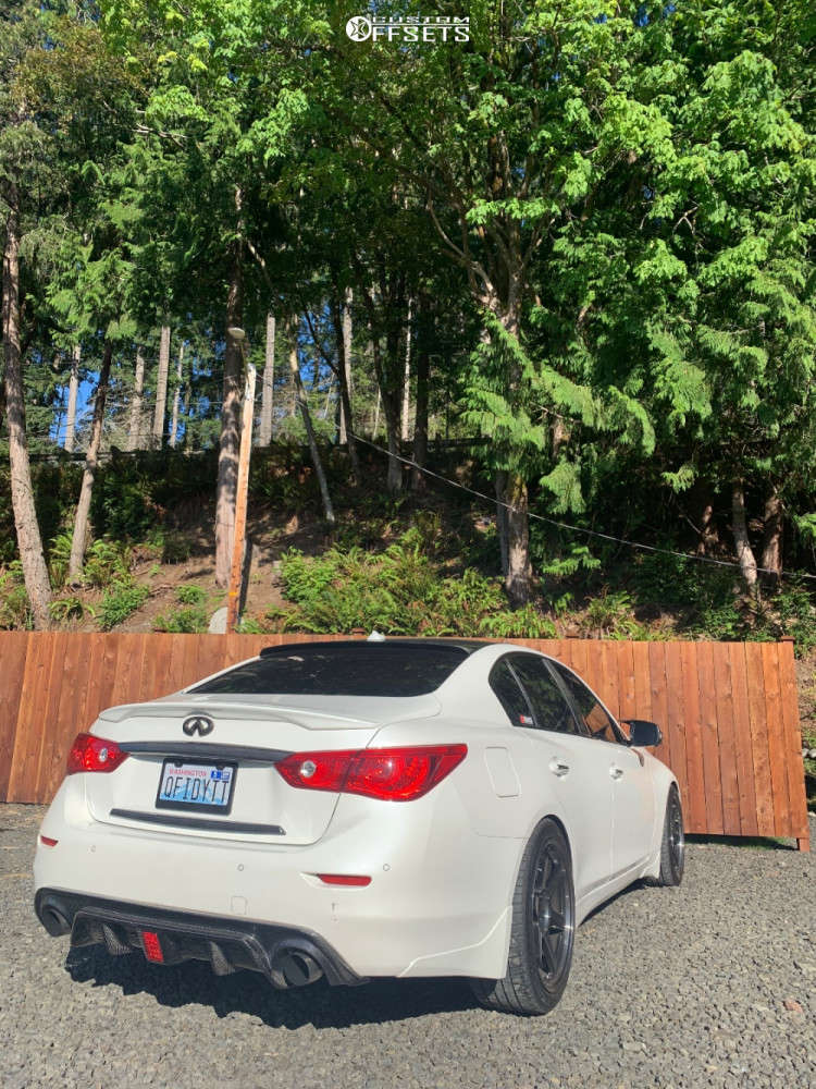 Q49 Vmini Rear 2016 INFINITI Q50 with 19x9.5 22 Volk Te37sl and 245/40R19 Michelin ...