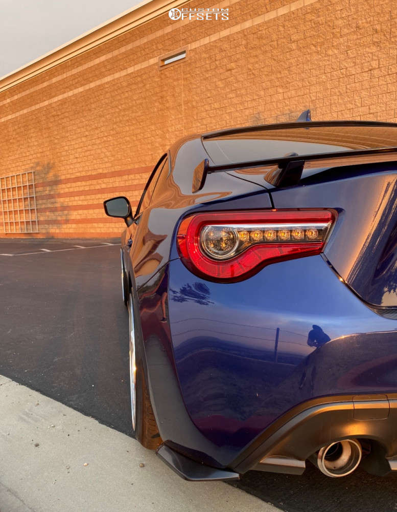Tucking Rear 86 2020 Toyota 86 with 18x9.5 38 Work Emotion T7r 2p and 225/40R18 Pirelli ...