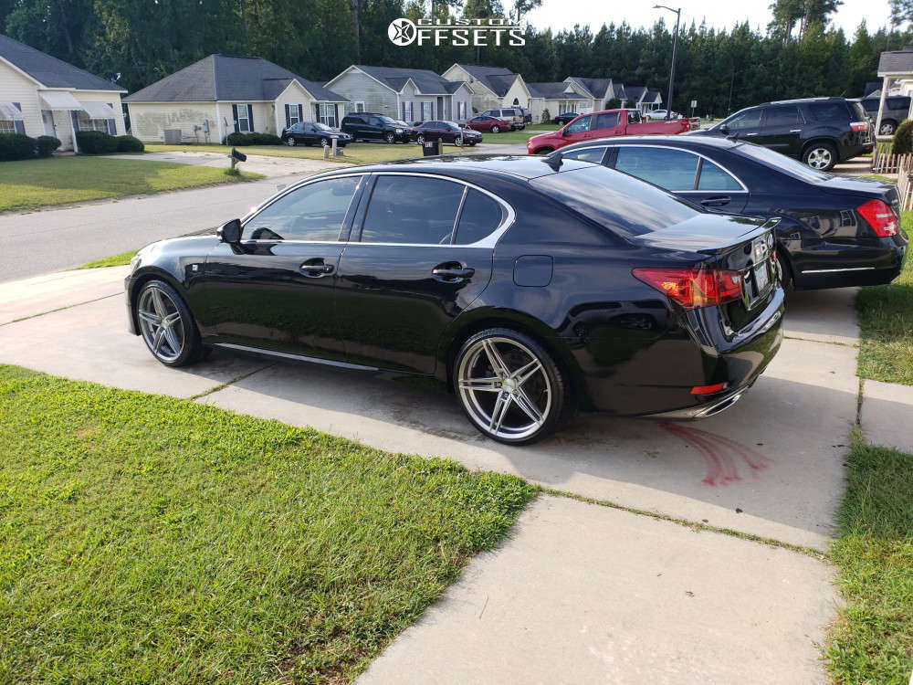 2013 Lexus GS350 Wheel Offset Flush Stock 1282151 Custom Offsets