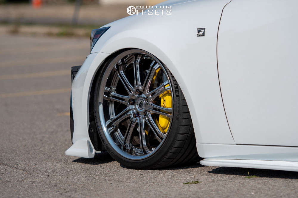 2018 Lexus IS350 with 19x8.5 38 Work SC1 and 225/35R19 Michelin Pilot