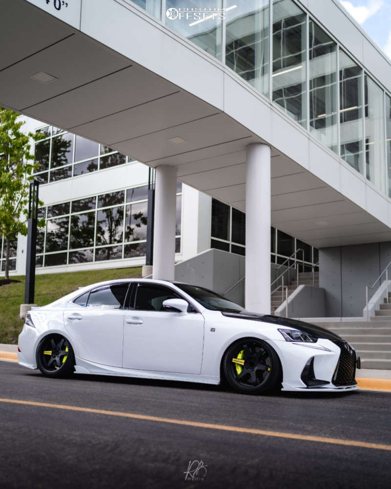 2017 Lexus IS350 with 19x9.5 34 Volk Te37sl Black Edition Ii and 255