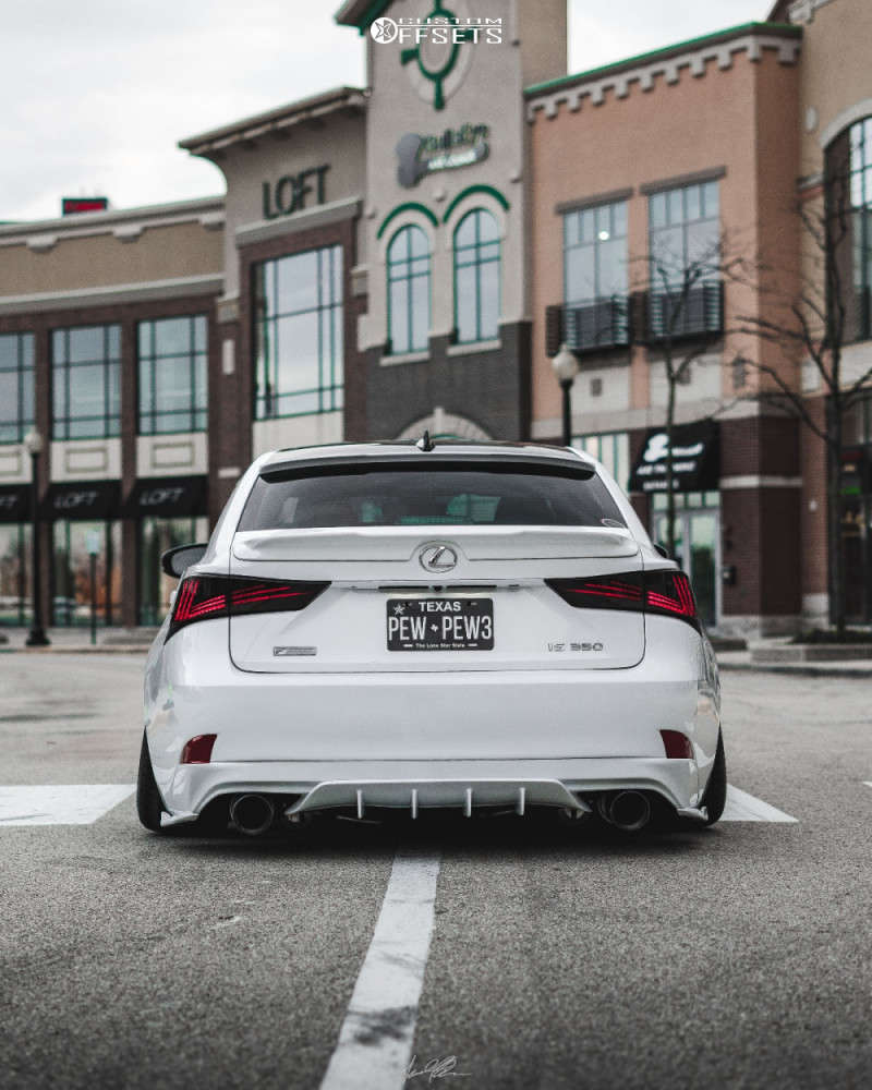 2017 Lexus IS350 with 19x9.5 34 Volk Te37sl Black Edition Ii and 255